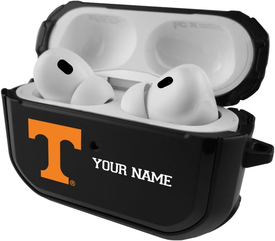 Collegiate Custom Durable Black Cover with Carabiner for Apple Airpods Pro 3 Case - Tennessee Volunteers