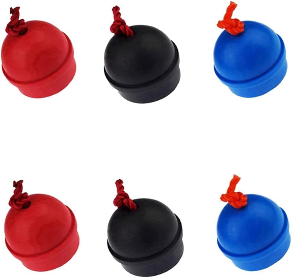 powe Qiang 6 Pack Rubber Pool Table Billiard Cue Chalk Holders with Cord，Billiards Pool Table Rubber Chalk Holder，cue Tips Chalk Holder(3 Colors) : Sports & Outdoors