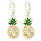 Pineapple Earrings for Women Dangle Womens Cute Pineapple Earrings Sterling Silver Leverback Jewelry Birthday Christmas Gifts