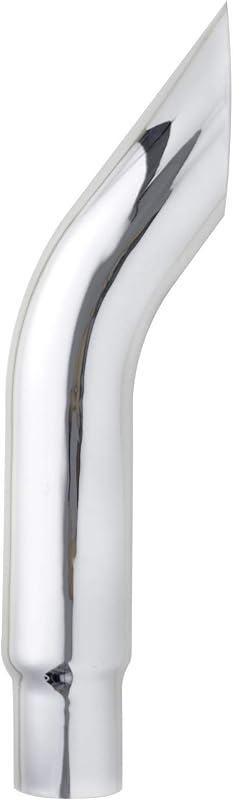 Ponteira de escapamento cromada TBOZZ estilo Bull Horn 15,24 cm x 91,44 cm – redução para 12,7 cm