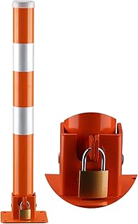 Safety Removable Metal Security Post Parking Barriers with Padlock Steel Pipe Galvanized for Parking Barrier (Color : 8Pcs Size : 60mm*600mm(2.3 * 23.6i (6pcs 60mm*600mm(2.3 * 23.6in))