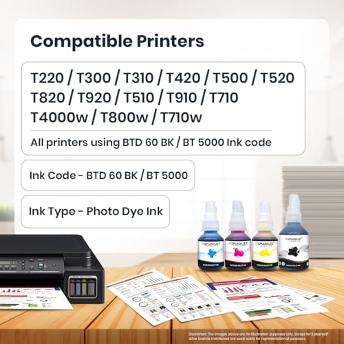 Image of Splashjet Compatible Ink for Brother T310, T510W, T300 Yellow x 2-506060