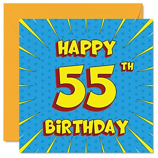 Divertidas tarjetas de 55 cumpleaños para hombres y mujeres, libro de cómics, tarjeta de feliz cumpleaños para niñera, tío, abuela, papá, mamá, abuelo, amigo, primo, tía, tarjetas de felicitación de