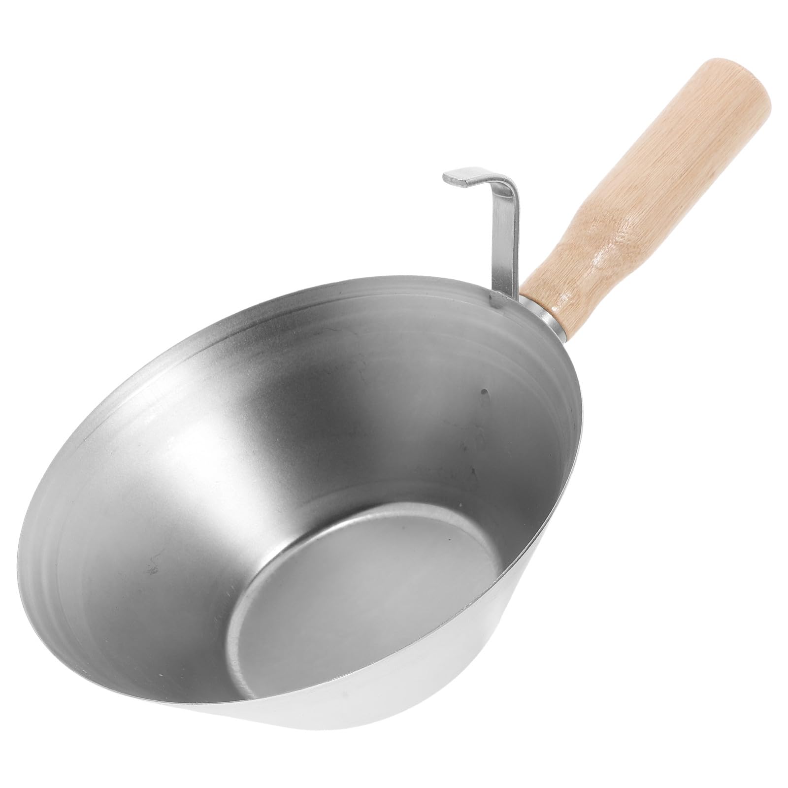 DOITOOL Padella di Fango per Raschiare Intonaco con Manico in Legno in Acciaio Inox Leggera e Multifunzione Finitura Argento e Attività Edili