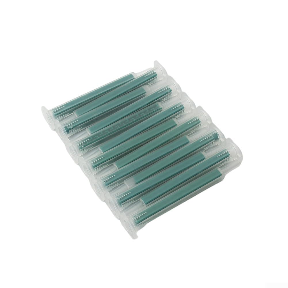 Lot de 50 buses mélangeuses statiques 2K AB de 83 mm de long avec 5,3 mm de diamètre intérieur et design à 16 nœuds, embouts de mélange autocollants pour cartouches à double composant pour seringues