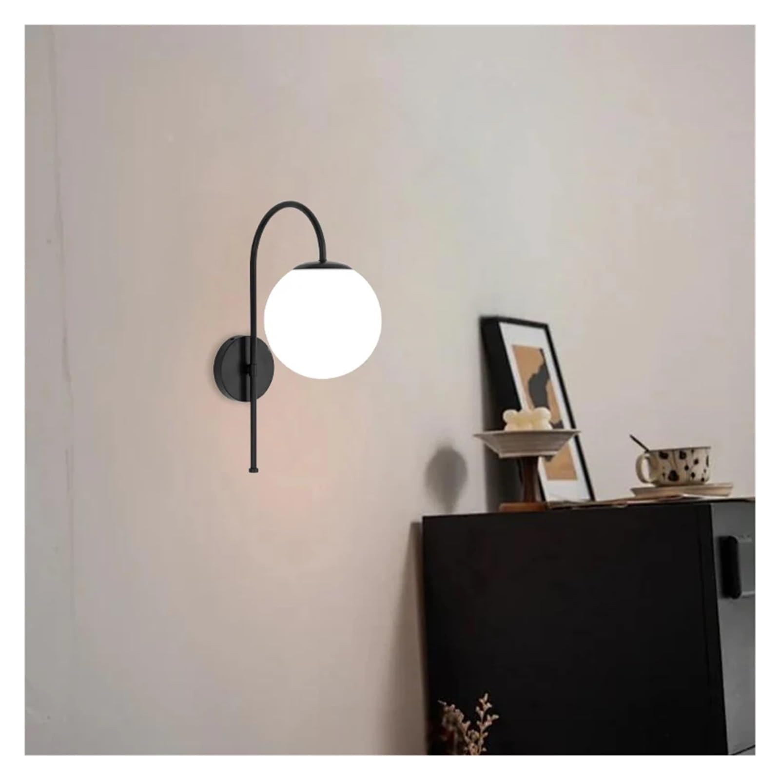 Lámpara de pared de hierro con pantalla de plástico, lámpara de noche sencilla, luz de lujo for dormitorio, sala de estar, pasillo, bombilla E27(Gold)