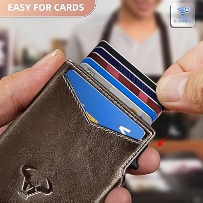 BULLIANT Men Wallet Gift Boxed,Slim Front Pocket Wallet Money Clip Card Holder 3.8"x2.7",Pop-up Access - Image 6