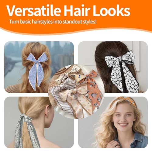 24PCS Fashion Scarves for Women Multifunctional Neck Scarves Purse Scarf Headbands for Bags Hair Accessories4