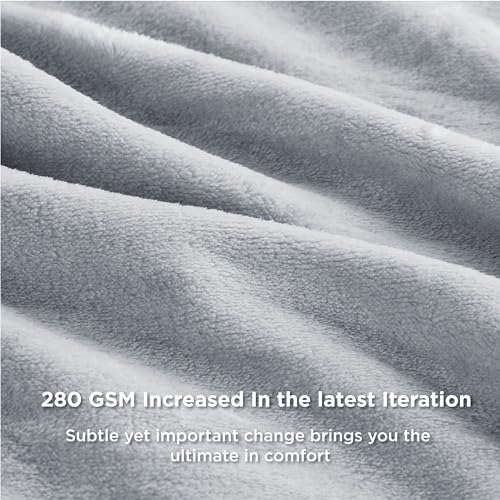 Image of Bedsure GentleSoft Fleece Bed Blankets Full Size Light Grey - Soft Lightweight Plush Fuzzy Cozy Luxury Blanket Microfiber, 84x90 inches