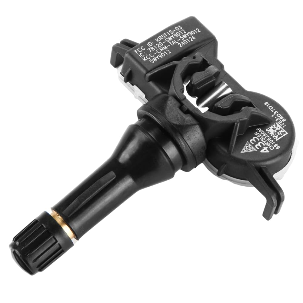 433MHz TPMS Sensor, Tire Pressure Monitoring System Sensor - Compatible for Dodge Dart/Durango, for Chrysler 200 / Pacifica, for Jeep Renegade/Grand Cherokee - Replace Part 68105280AF