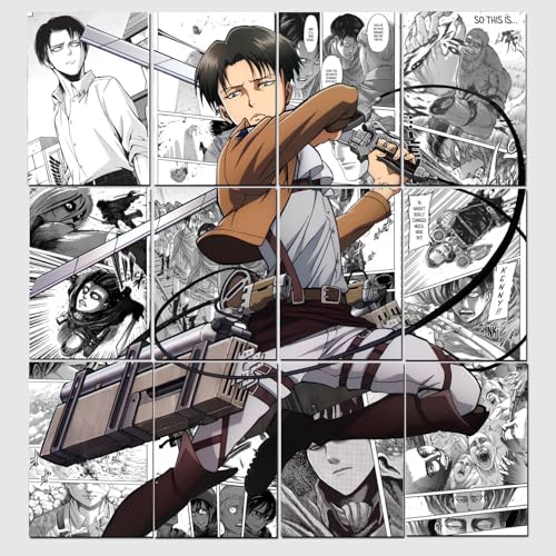 Image of Posternet Attack on Titan Manga Wall Art Collection, 90 cm x 60 cm, Set of 12 Posters, Glossy Paper Print (33 inch X 23 inch)