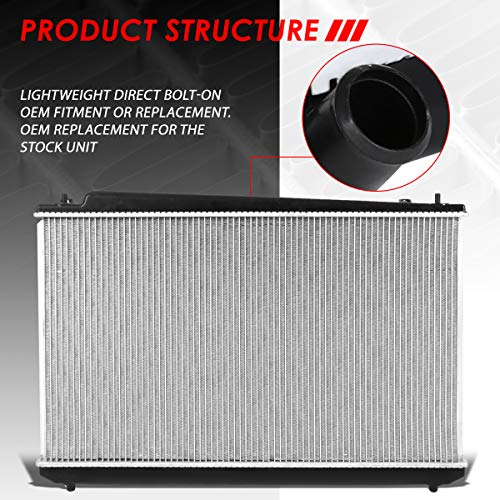 Image of Auto Dynasty Radiator Compatible with 1998-2003 Toyota Sienna 3.0L AT, DPI 2153 Factory Style 1-Row Cooling Radiator, Aluminum Core