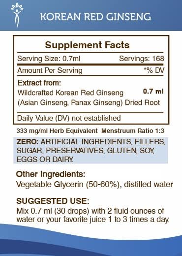 Miniatura 4 de Extracto líquido sin alcohol de tintura de ginseng rojo coreano, ginseng rojo coreano silvestre (ginseng asiático, panax ginseng) raíz seca de 4