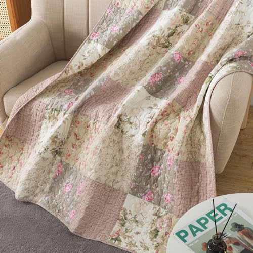 Slpr EA-88HO-I1F6 Secret Garden 50 Inch X 60 Inch Cotton Quilted Throw Blanket thumb #4
