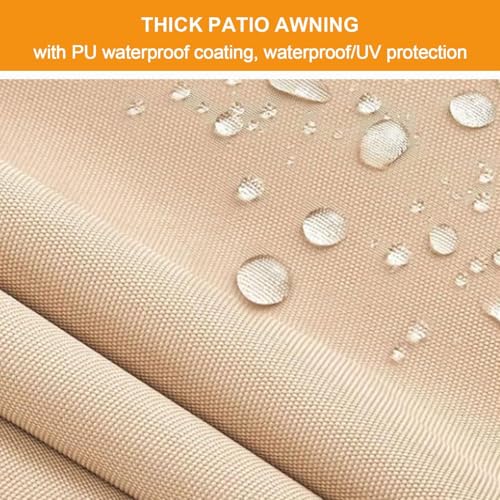 Toldo retráctil de 400x200 cm resistente a la intemperie color gris 5