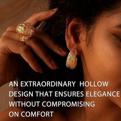 VAROLE Hypoallergenic 18K Gold Twisted Earrings for Women - Lightweight, Durable, and Stylish Jewelry Gift Set - Image 3