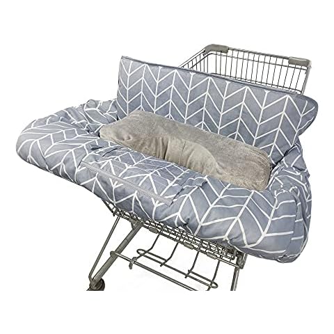 Shopping Cart Covers for Baby with Pillow, Seat positioner Cotton High Chair Cover, Machine Washable for Infant, Toddler, Boy or Girl (Square) Cover