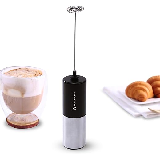 Wonderchef Regalia 6W Milk Frother for Coffee Handheld Batte