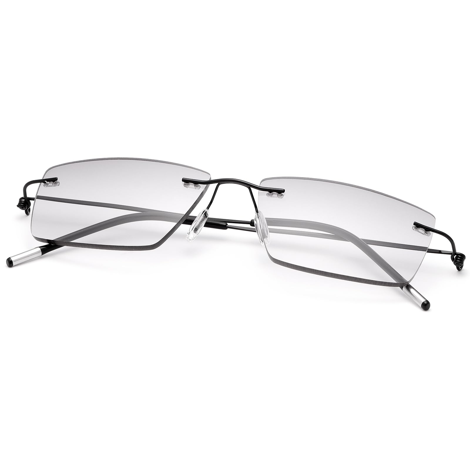 Okulary do czytania Progresywne Multifocus okulary przeciwsłoneczne niebieskie światło blokujące soczewki wieloogniskowe nieoślepiające czytniki komputerowe, czarny, 1.0