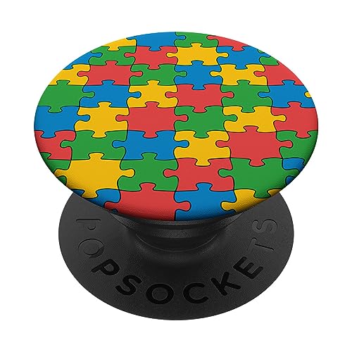 Anti Puzzle Piece Autism Awareness Rainbow Infinity PopSockets PopGrip Intercambiabile