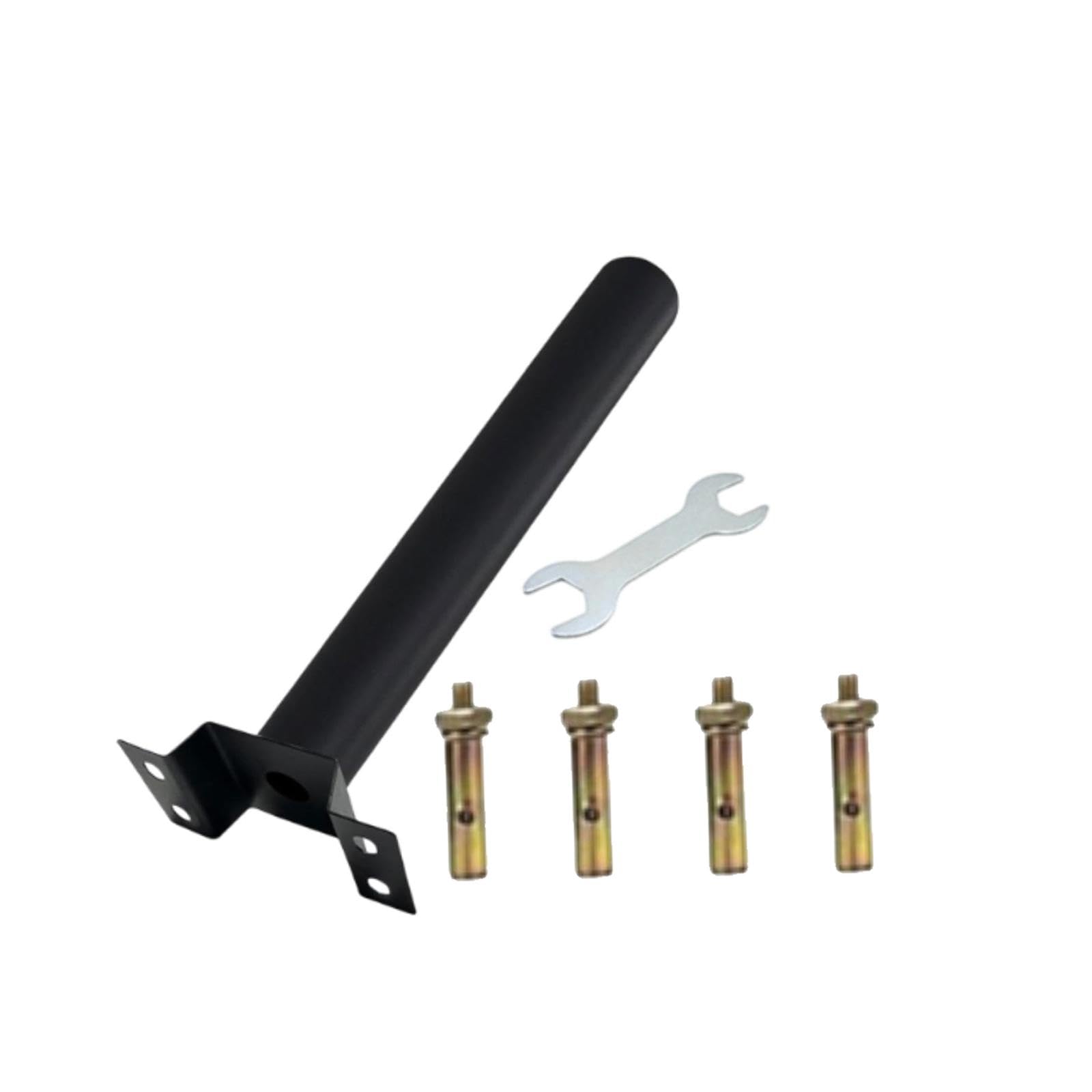 Extension Mounting Arm Solar Street Light Lamp Pathway Pole Mounting Bracket Black Straight-image-44