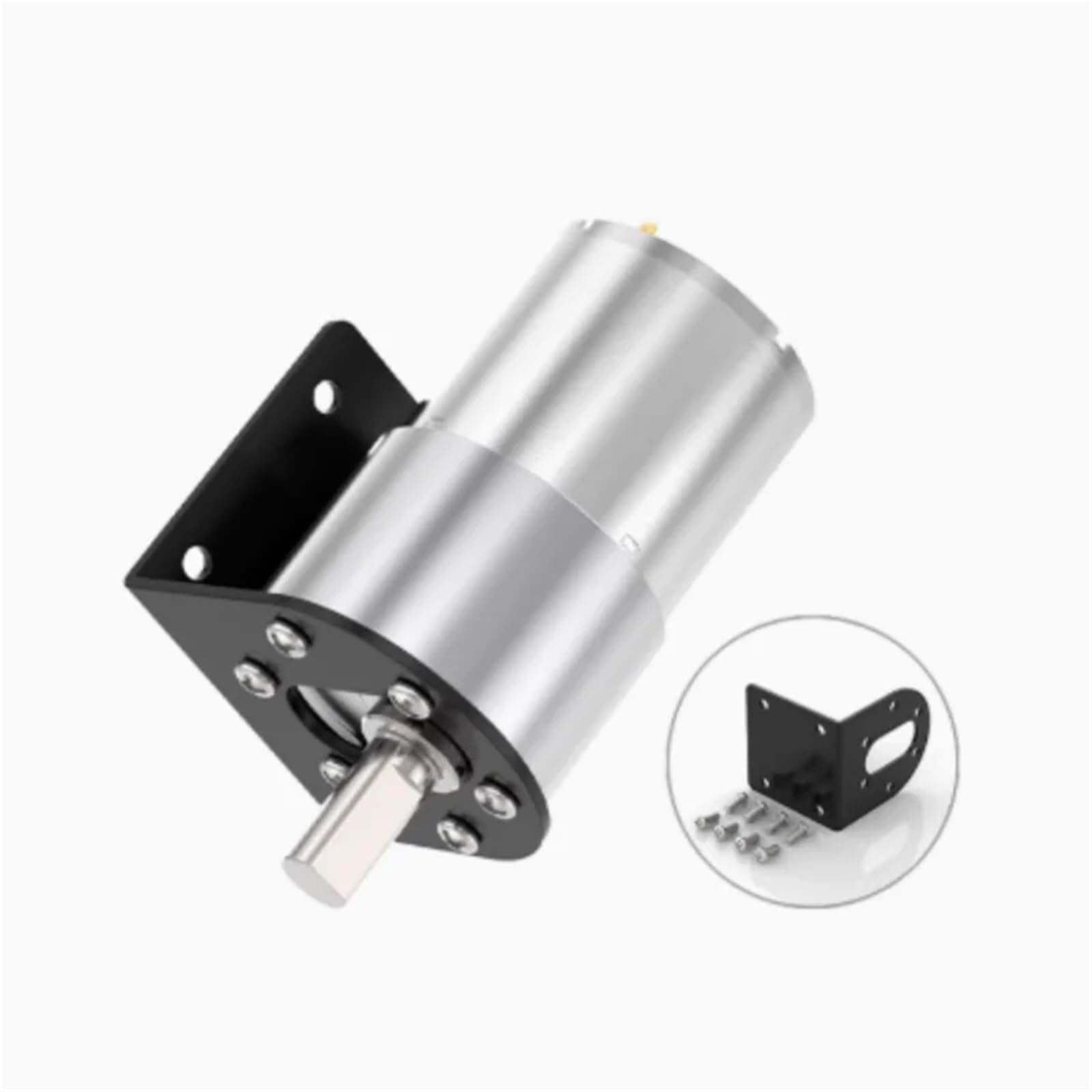 Dc Motor,12v Motor JGB37 3530 12 V 24 DC-Getriebemotor, Ganzmetallgehäuse, 2,5 U/min – 1600, Getriebemotor mit hohem Drehmoment und Exzenterwelle(Single Motor,1600RPM_12V)