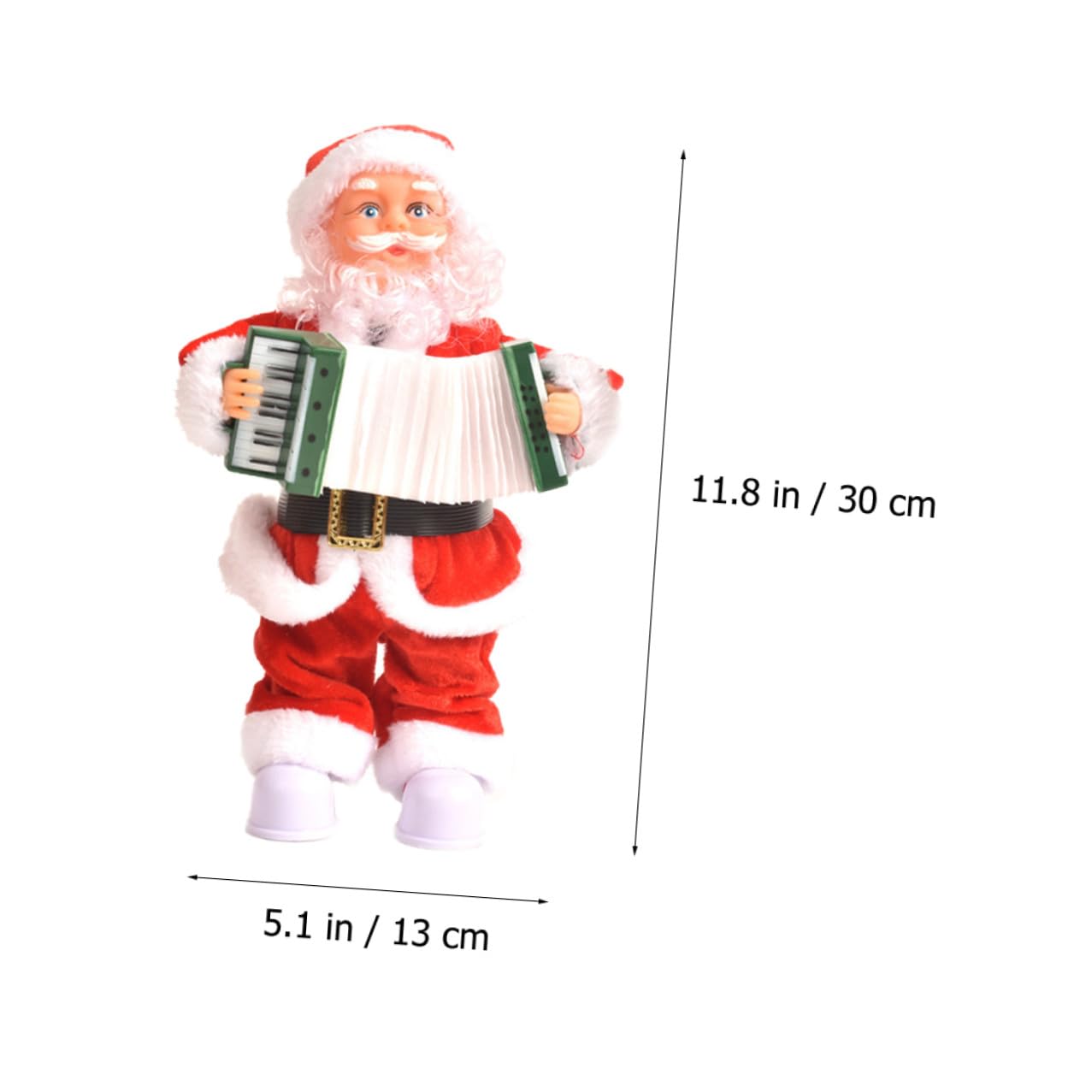 Jouet Décoration de Noël Père Noël Électrique Musique Automatique en Plastique et Tissu Rouge, pour Garçon et Filles et Ambiance Festive Bureau