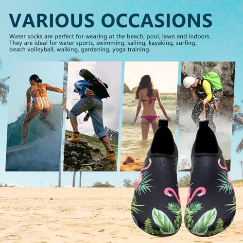 Image of Water Shoes for Women Men Swim Barefoot Quick-Dry Adult Aqua Socks Non Slip Yoga Shoes Pool Camping Beach Accessories