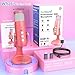 ZealSound USB Gaming Microphone for iPhone PC Type C Phone,Noise Cancellation,K66 RGB Condenser Mic with Controllable Led Lights,Echo,Touch Mute,Monitor,Gain for Podcast,Gaming,Podcasting,ASMR (Pink)