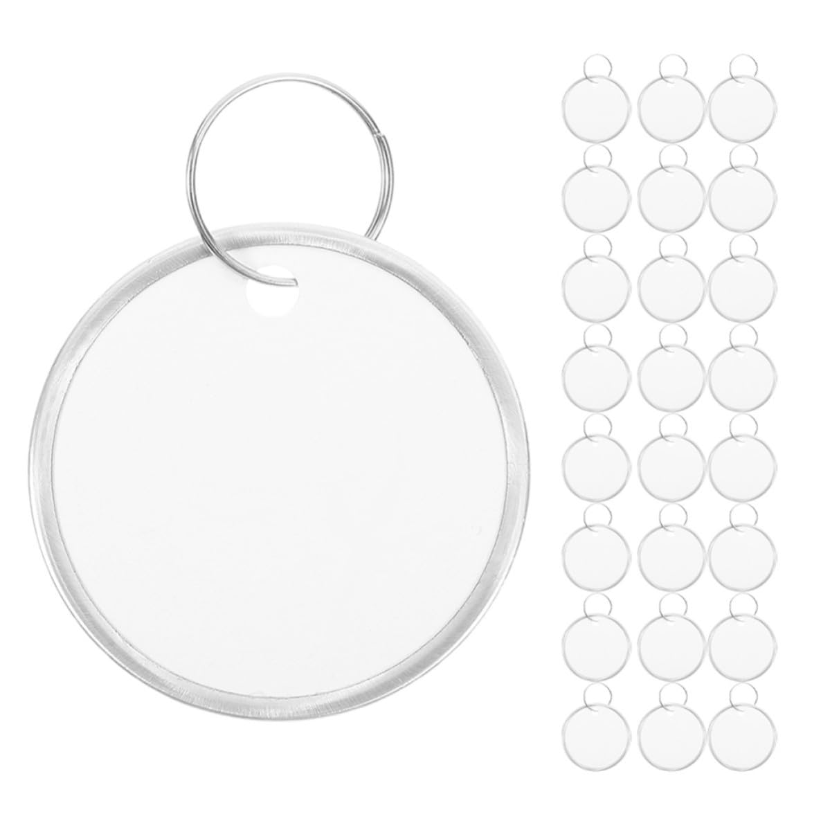 Etichette Chiave Rotonde 200 Pezzi in Alluminio Anello