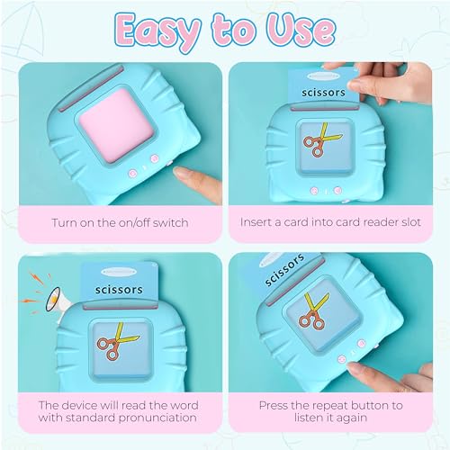 Toddler Toys Sight Words Talking Flash Cards for Ages 2 3 4 Boys and Girls, Autism Sensory Toy for Autistic Children, Learning Educational Montessori Speech Therapy Toys 224 Sight Words