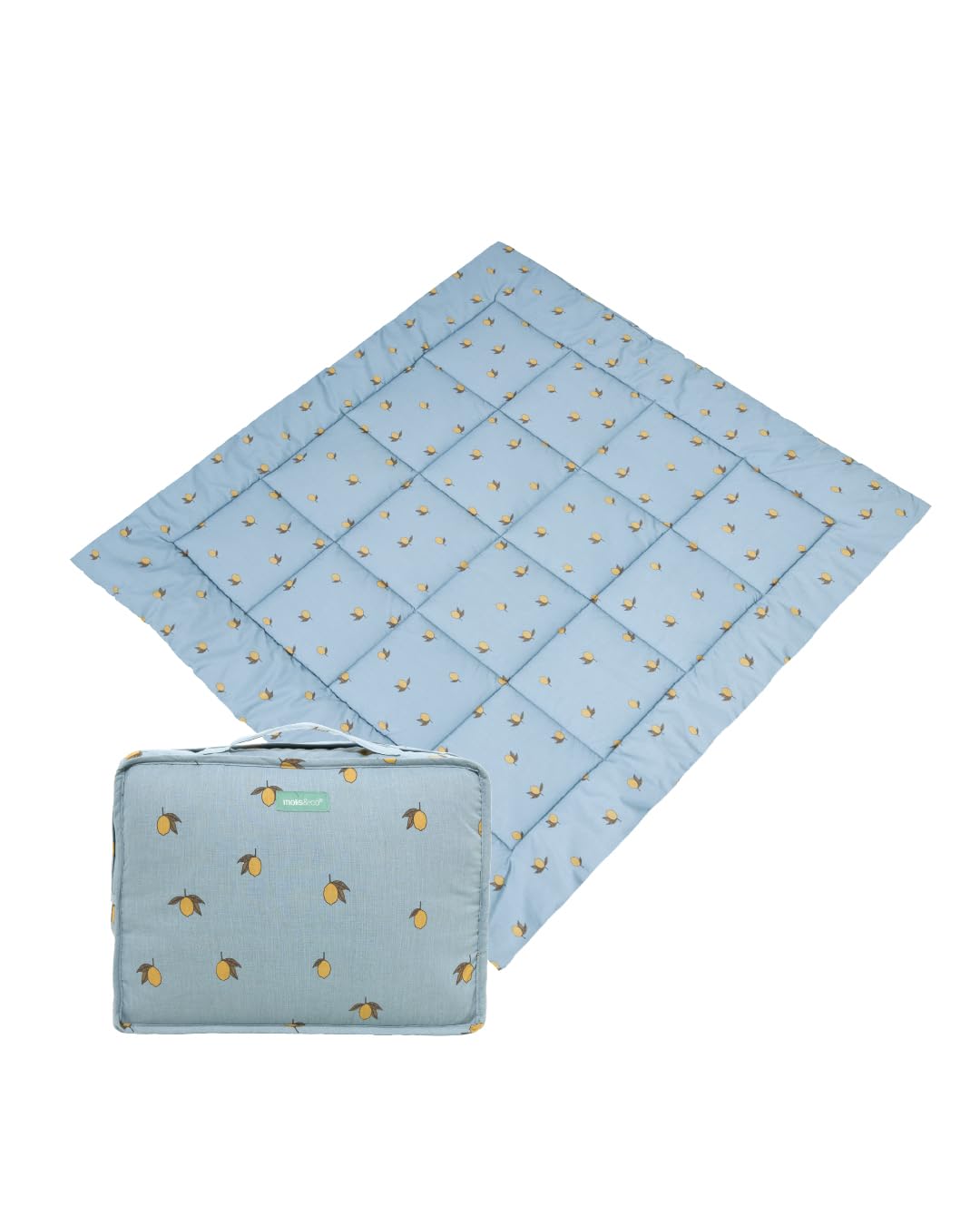 molis&co - Tappeto Gioco Bambini e Neonati 120x120x5cm - Tappeto Morbido Bambini - Tappeto Gioco Neonato Pieghevole, Reversibile e Lavabile - 100% Cotone (OEKO-TEX 100) - Colima