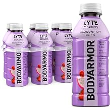 BODYARMOR LYTE, Dragonfruit Berry, Electrolyte Drink, 20 Calories, 16 Fl Oz Bottles 6 Pack, Coconut Water Sports Drink, Natural Flavor & B Vitamins