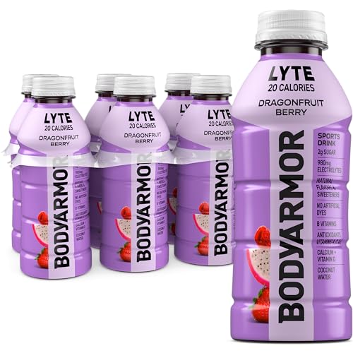 Image of BODYARMOR LYTE, Dragonfruit Berry, Electrolyte Drink, 20 Calories, 16 Fl Oz Bottles (6 Pack), Coconut Water Sports Drink, Natural Flavor & B Vitamins