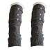Produktbild Jelinda Damen Frauen Winter Stricken Stützstrümpfe Beinlinge Gestrickt Spitzen Niet Socken Beinstulpen Strapsstrümpfe (Dunkelgrau)