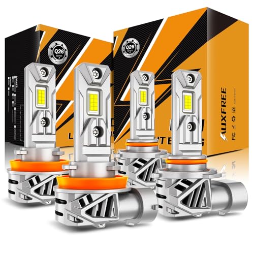 Image of Auxbeam Q26 Series 9005 and H11 Fog Lights White Powersport Lights 40000LM | 600% brightness, small size, quick installation, all in one metal, built in fan, cordless, plug and play, 6500k white
