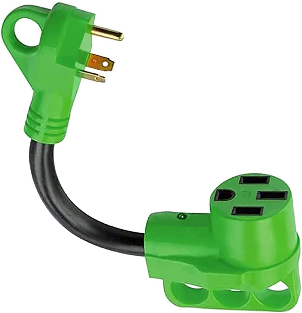 Veepeak 30 Amp to 50 Amp RV Adapter Cord 12 Inch Dogbone, NEMA TT-30P Male to 14-50R Female Electrical Converter Heavy Duty 10AWG/ 3C STW Cord
