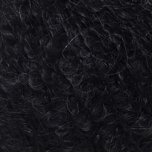 2 Skein La Mia Alpaca Boucle,%80 Alpaca%15 Wool%5 Polyamide Yarn For Knitting And Crocheting 50 Gr (1.76 Oz) / 140 M (153 Yards), Black - L307 #TOP1