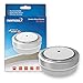 Produktbild 2X Nemaxx M1-Mini Rauchmelder silberfarben - fotoelektrischer Rauchwarnmelder nach neuestem VDs Standard mit Lithiumbatterie Typ DC3V nach DIN EN14604 + 2X Nemaxx Magnethalterung