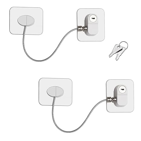 2 Stück Kühlschrank Schloss Mit Code - Kindersicher, Ohne Bohren, 4-stelliges Passwort