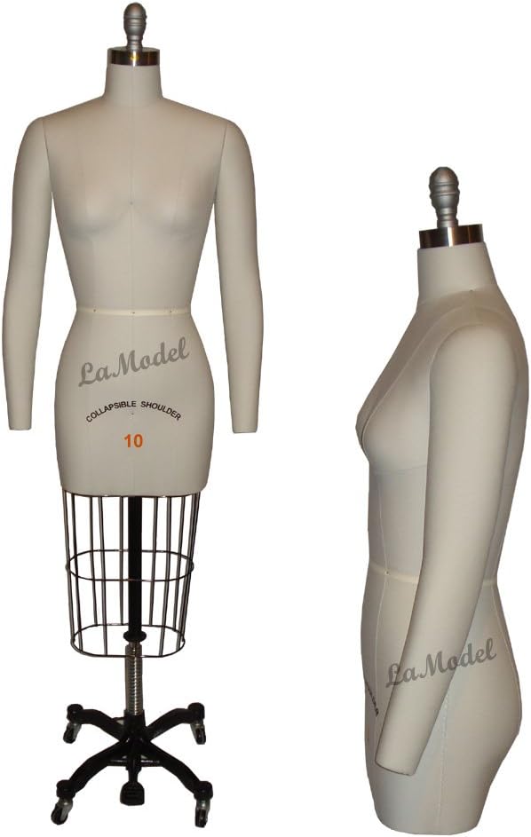 Amazon.com: Half Body Female Dress Form Size 10 - Collapsible Shoulders ...