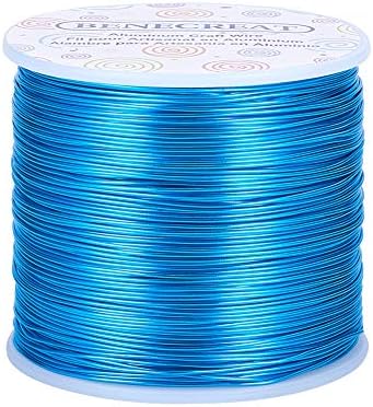 BENECREAT 30 m Anodised Aluminium Wire, Crafts, Edged Aluminium Craft Wire, Floral Coloured (2 mm-Silver)