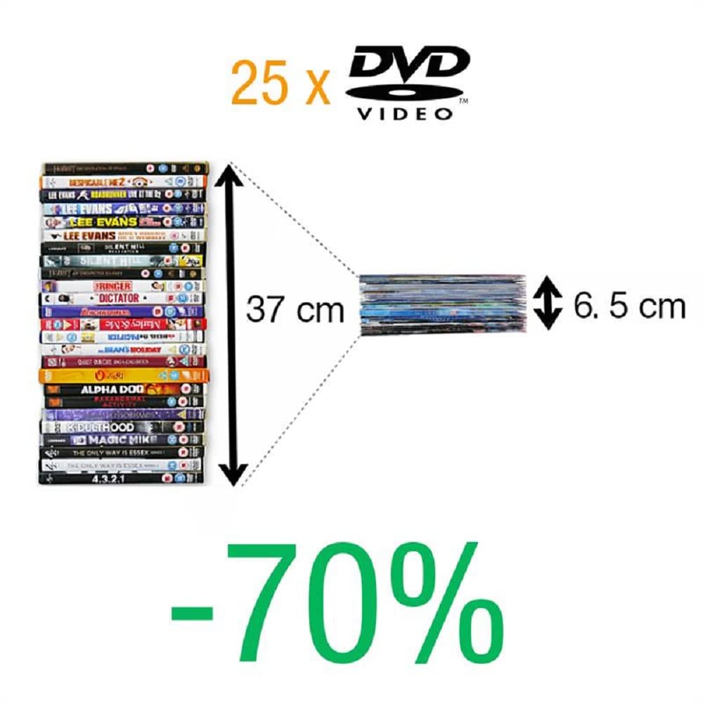 3L Buste per DVD con fori per raccoglitore, confezione da 200 – 2 confezioni da 100