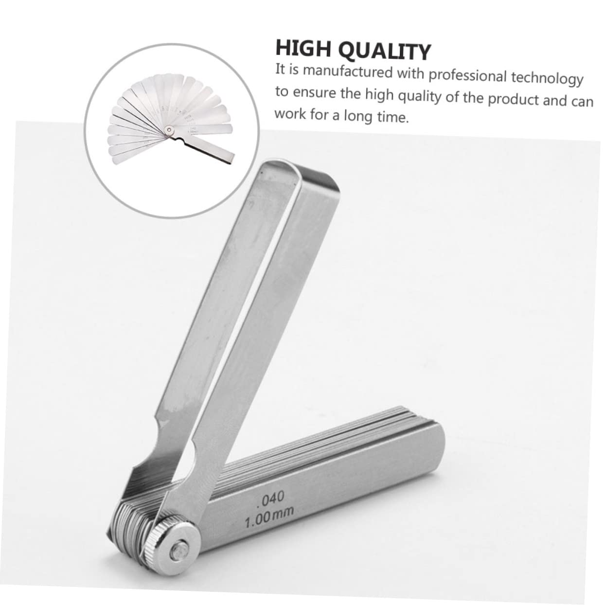 KICHOUSE 32-Piece Gauge Dual-Sided Marked High Precision Stainless Steel Feeler Gauge Set