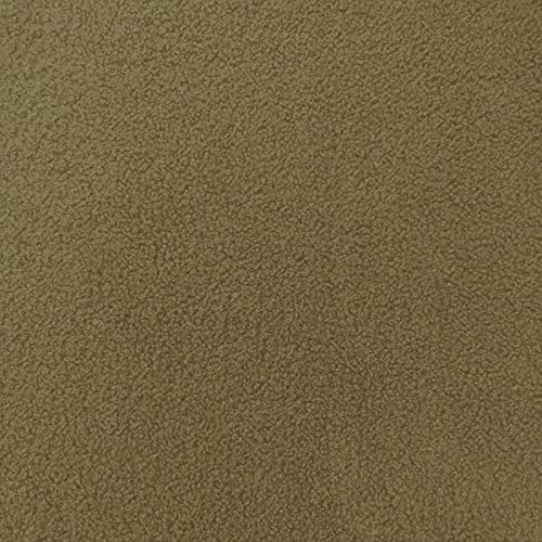 Tissu Sherpa kaki au mètre, coupon de 5m x 150cm pour couture et sur mesure