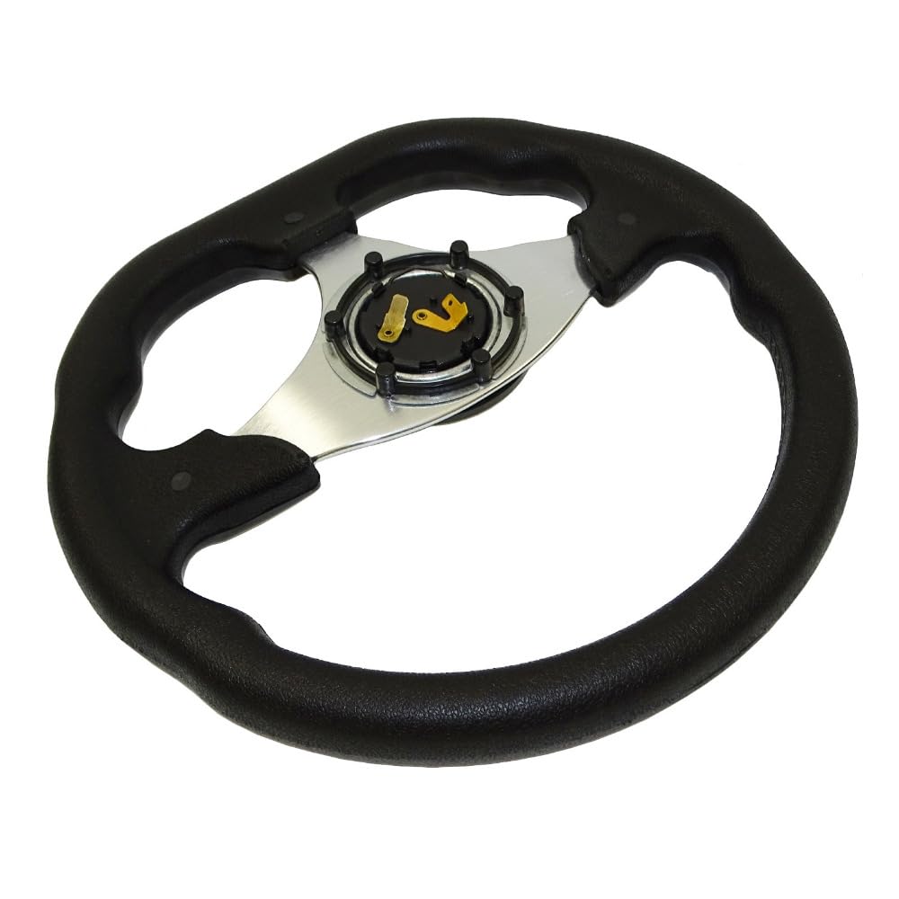 Volante da Corsa Universale,Volante Sportivo Universale 13 "320mm Sport for auto con bottoni a corno in fibra di carbonio(Black)