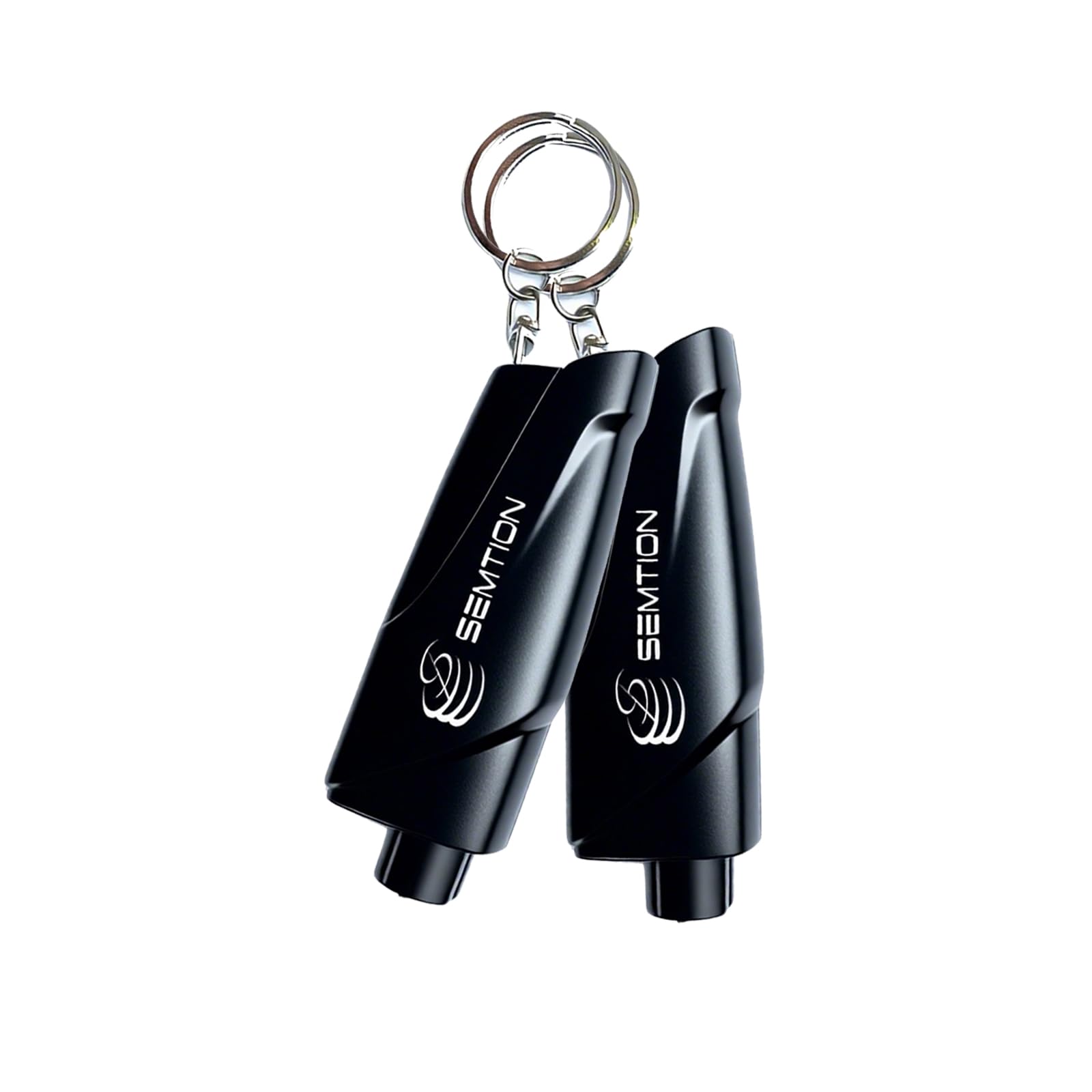 Window Breaker Seatbelt Cutter with Keychain Car Emergency Escape Tool for Land and Underwater, Pack of 2 (Black-Black)