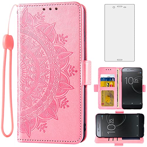 Housse rabat Sony Xperia XZ avec porte-carte et dragonne antichoc