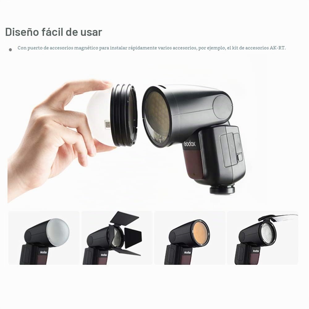Godox V1F Flash Speedlite,de cámara de Cabeza Redonda TTL