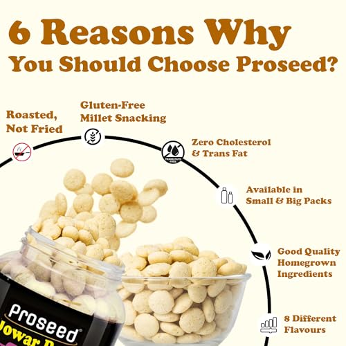 Image of Proseed Jowar Puffs (Cream Onion) | 150g x 1 Pack | Slow Roasted & 100% Veg | No Refined Flour, Sugar & Trans-Fat | Gluten Free | No Palm Oil | Healthy Travel Friendly Millet Snacks
